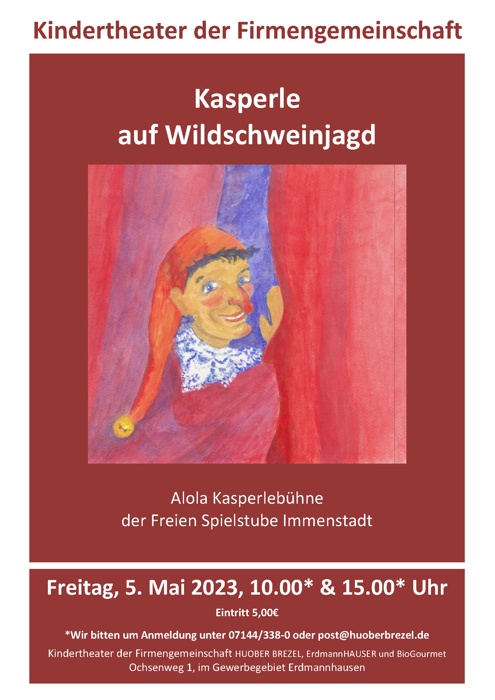 Kindertheater "Kasperle auf Wildschweinjagd"
